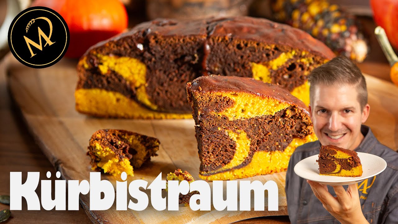 Marmor Kürbis Schokoladen Kuchen - Marbled Pumpkin Chocolate Cake