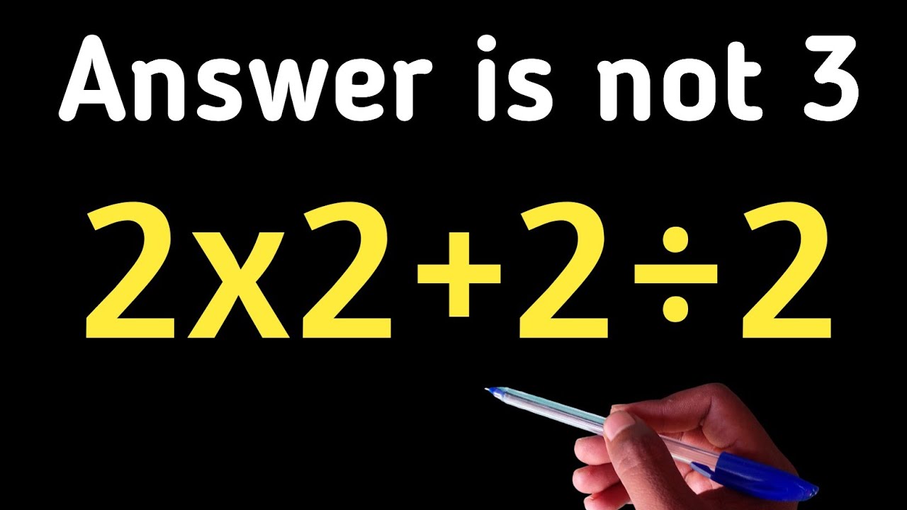 Can you Solve this 2x2+2÷2 | math challenge for students | math video 