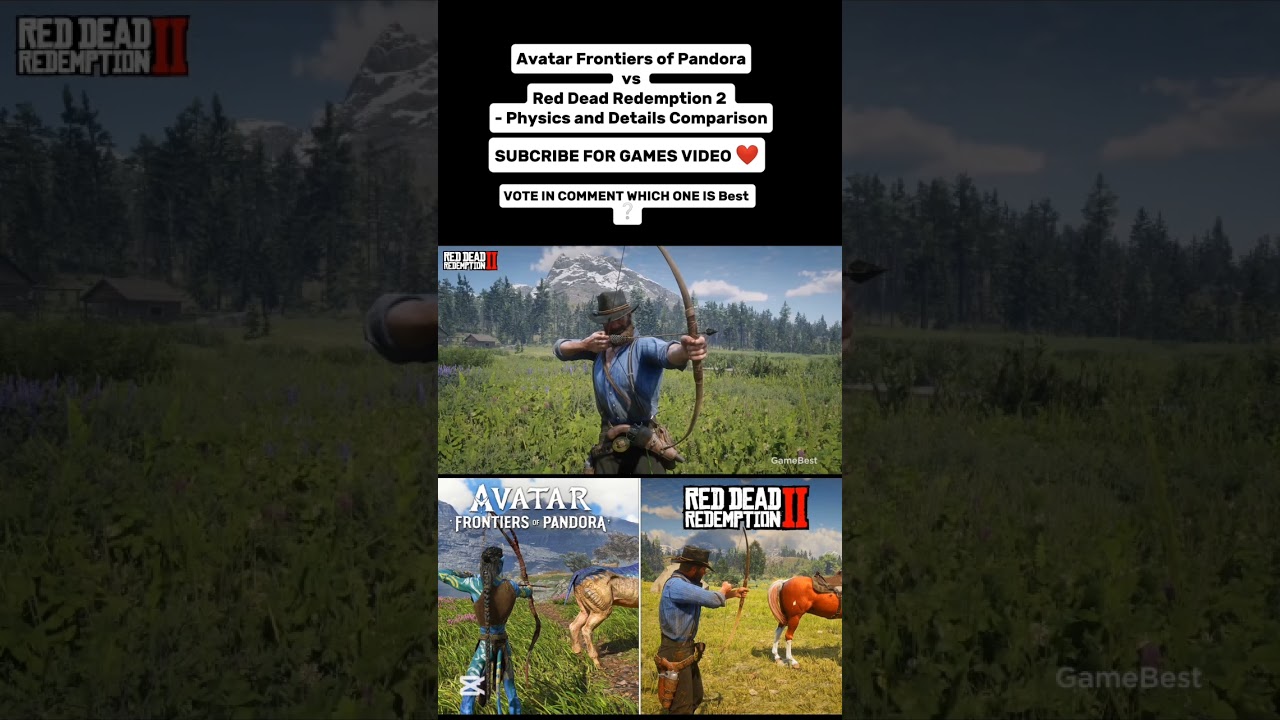 Avatar Frontiers of Pandora vs Red Dead Redemption 2 - Physics and Details Comparison COMMENT ME FOR