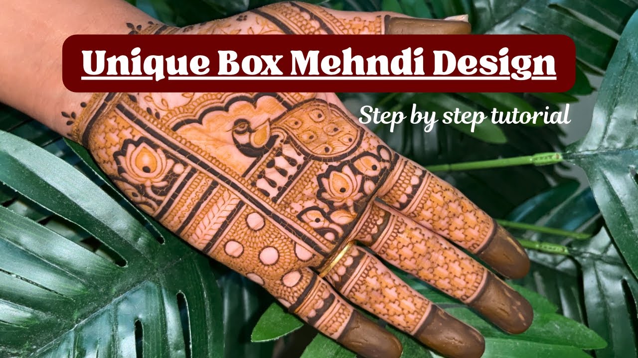 Unique box mehndi design | Easy step by step mehndi tutorial | PriyasMagicalMehndi
