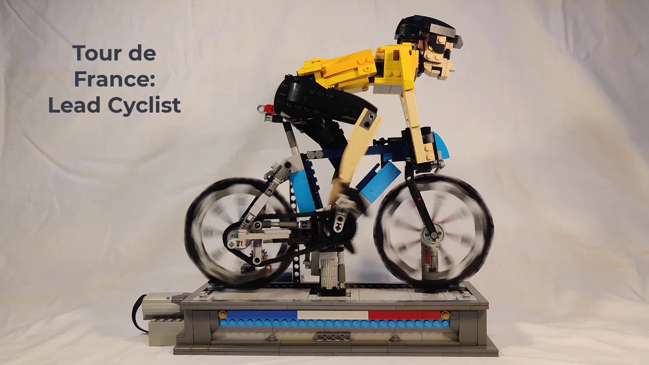 Tour de France Lead Cyclist Lego Mechanical Model