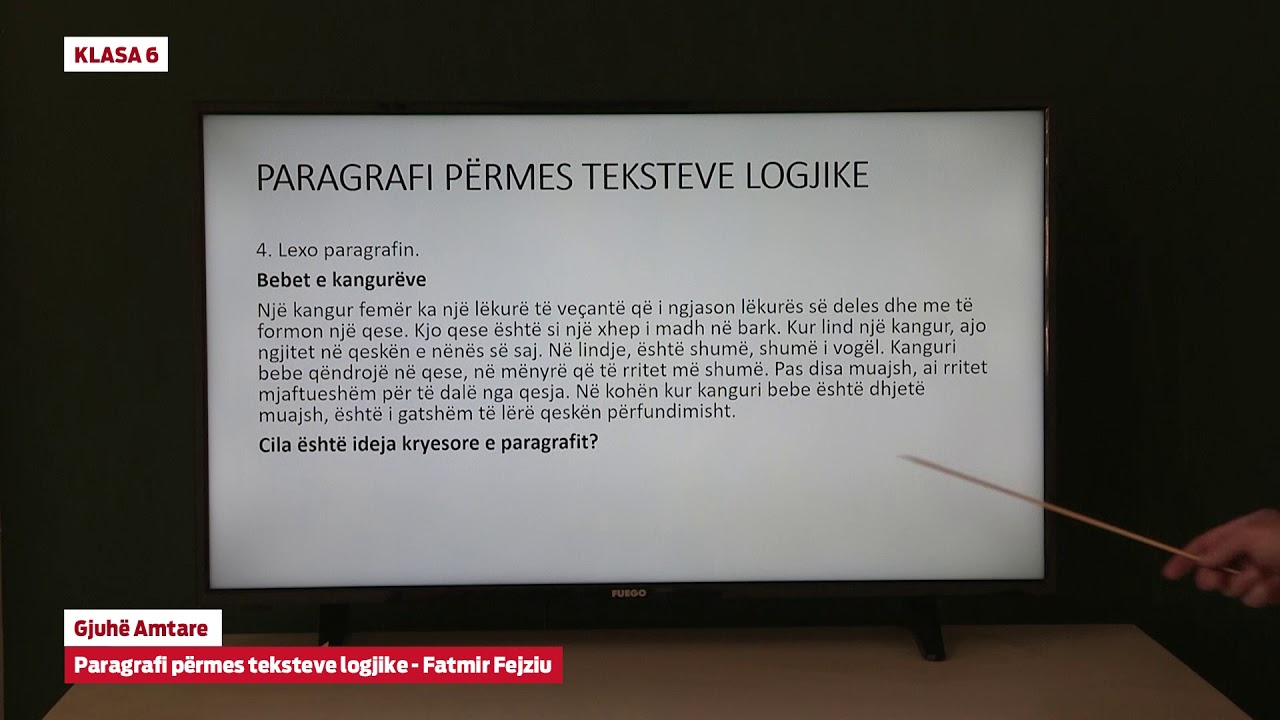 6324 - Gjuhë shqipe - Paragrafi përmes teksteve logjike