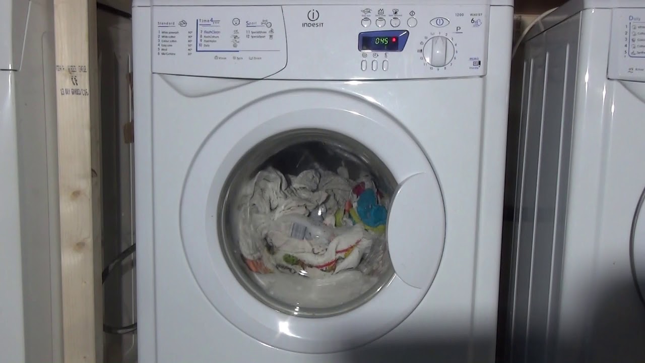 Indesit Time4U WIXE127 : cotton Sudslock inter spin 600rpm (Part 5)