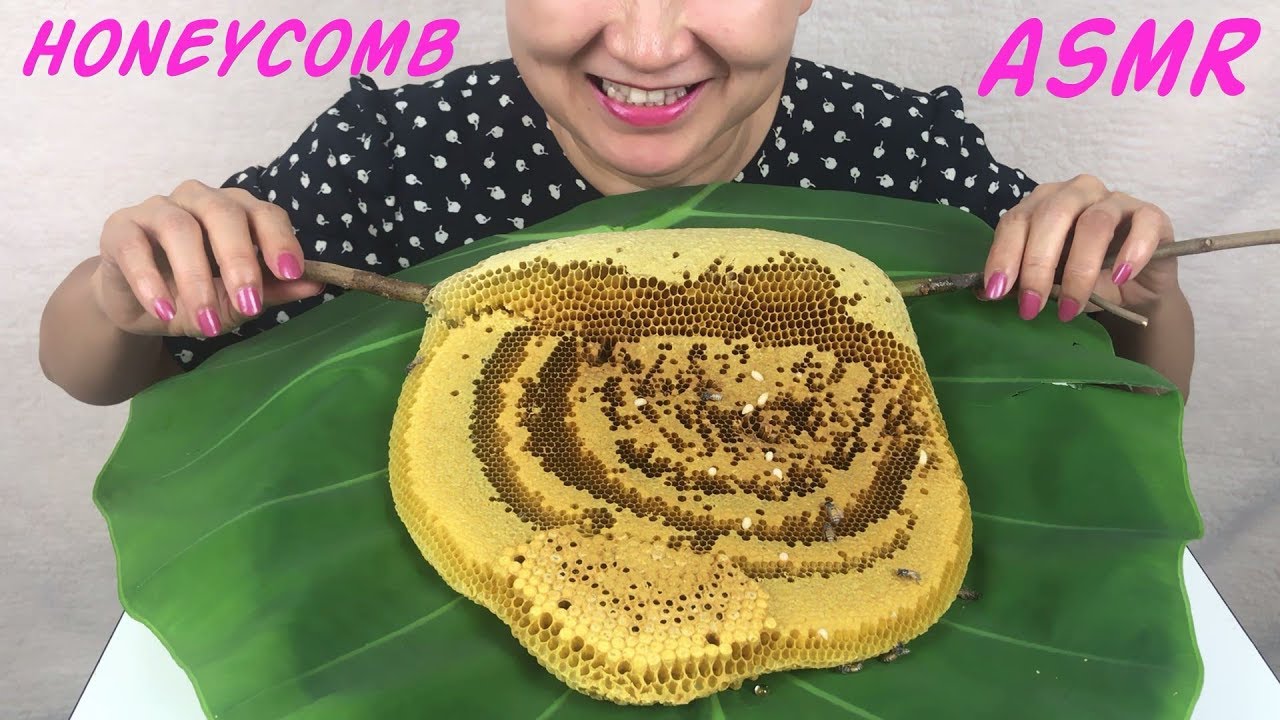 ASMR Honeycomb | รวงผึ้ง, มิ้ม | Eating Sounds | Light Whispers | Nana Eats