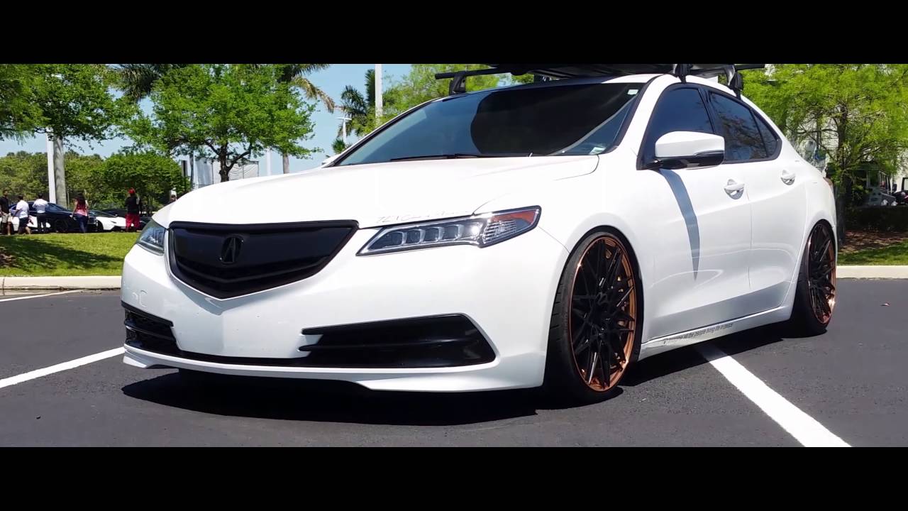 2015 White Acura TLX On Rotiform QLB Wheels
