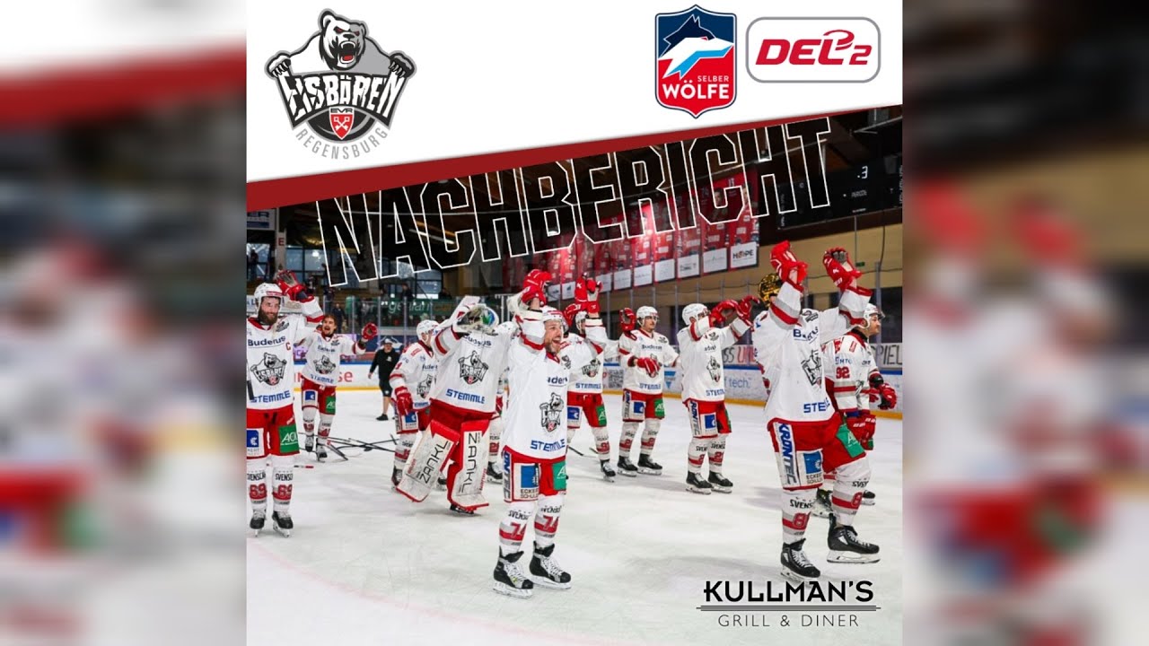 EISBÄREN FEIERN KLASSENERHALT: REGENSBURG GEWINNT 4:3 BEI DEN SELBER WÖLFEN - VIDEO-NACHBERICHT