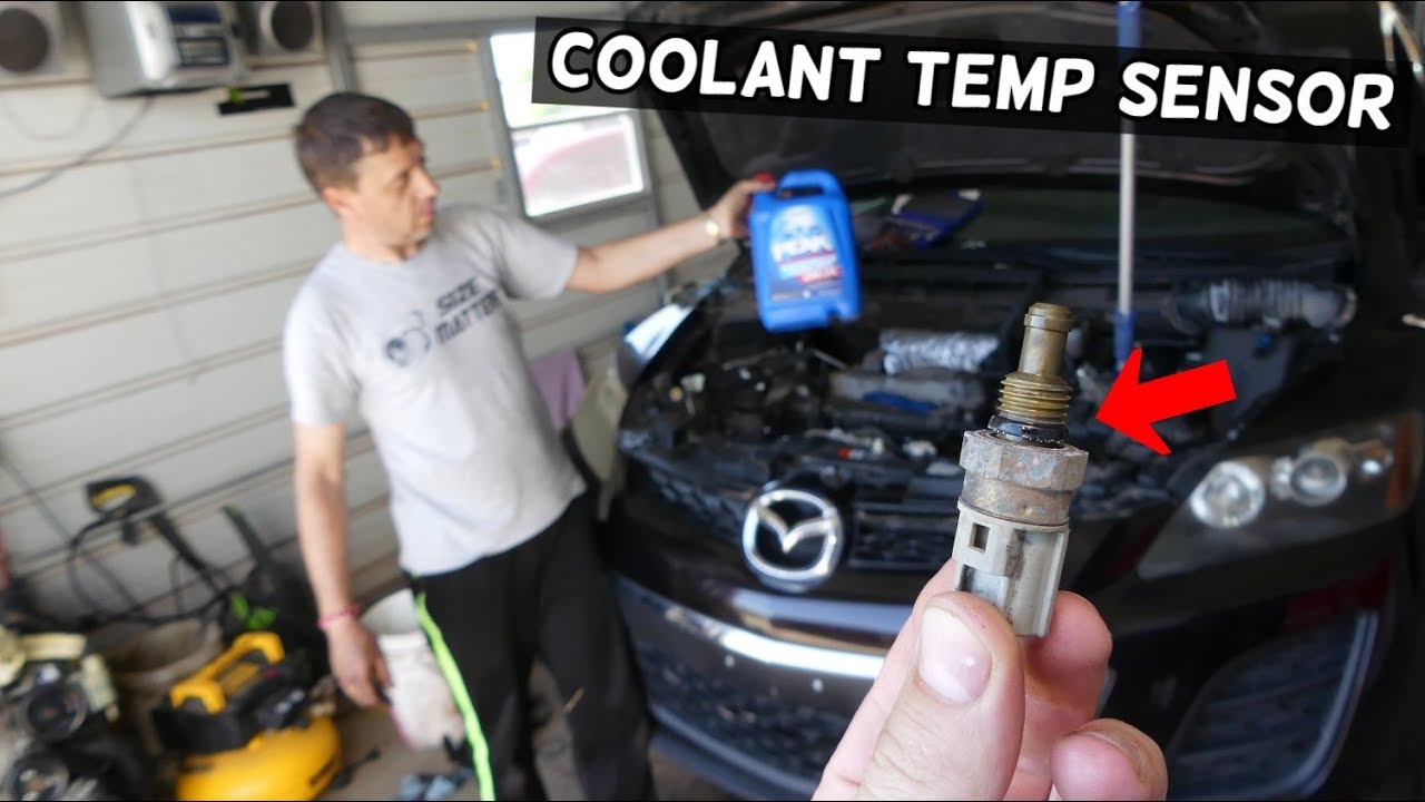 COOLANT TEMPERATURE SENSOR LOCATION REPLACEMENT MAZDA CX-7 CX7 MAZDASPEED 3 SPEED 6 2.3 DISI MZR