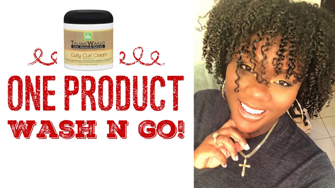 ONE PRODUCT WASH N GO !! 😬 | Taliah Waajid Curly Cream