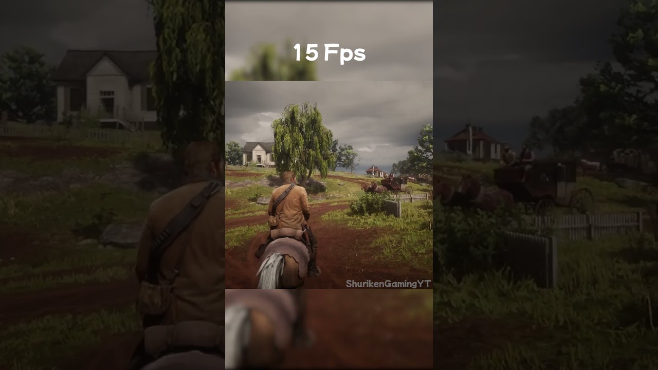 Насколько велика разница между 0 и 60 FPS в Red Dead Redemption 2? #игры #шорты #rdr2