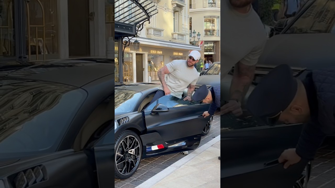 GMK driving The Bugatti Divo 10.000.000&euro; 😱😍 #monaco #gmk #bugattidivo #billionaire #supercars