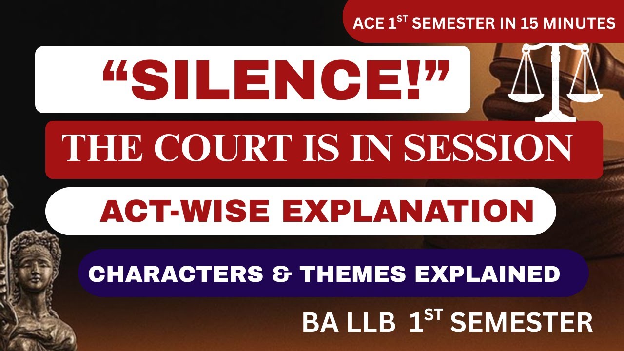 CU BA LLB 1st Sem 🔥 Silence! The Court Is in Session | One Shot Before Exam 😭ACT WISE FULL ANALYSIS