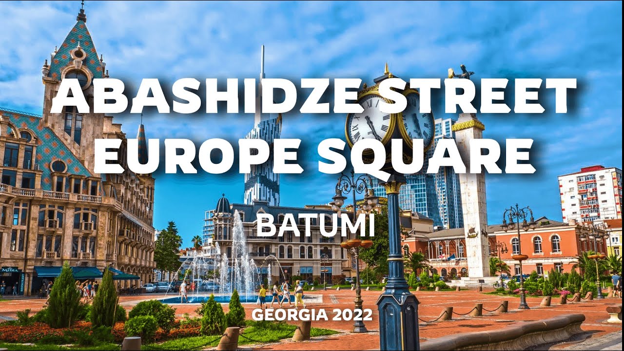 WALKING TOUR ABASHIDZE STREET EUROPE SQUARE [4K]
