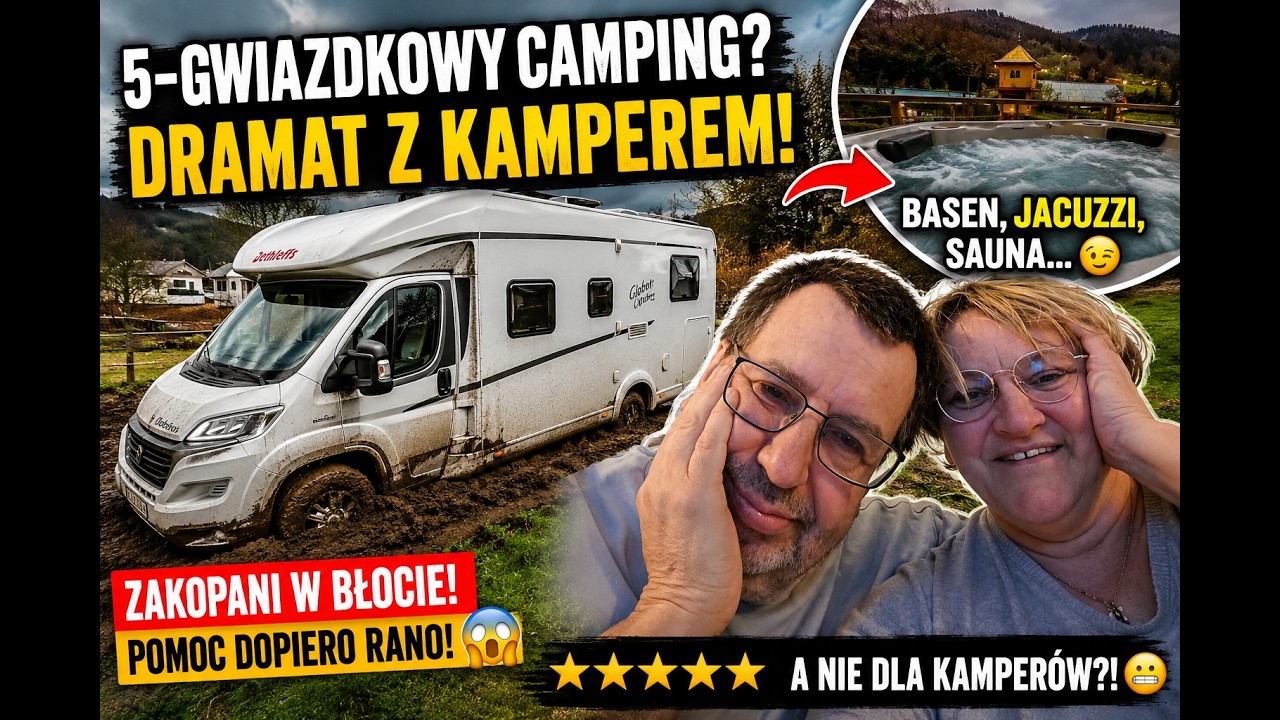 5-gwiazdkowy camping i dramat kamperem&hellip; Zakopaliśmy się we Francji! 🚐😡