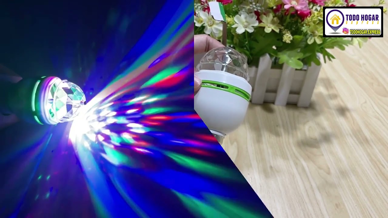 BOMBILLO LED GIRATORIO DE COLORES, TODOHOGAR EXPRESS