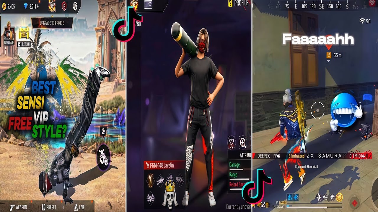 BEST VIDEO FREE FIRE 🥵🍷 EDITS TIKTOK TROLL FACE 💀🔥 P.205