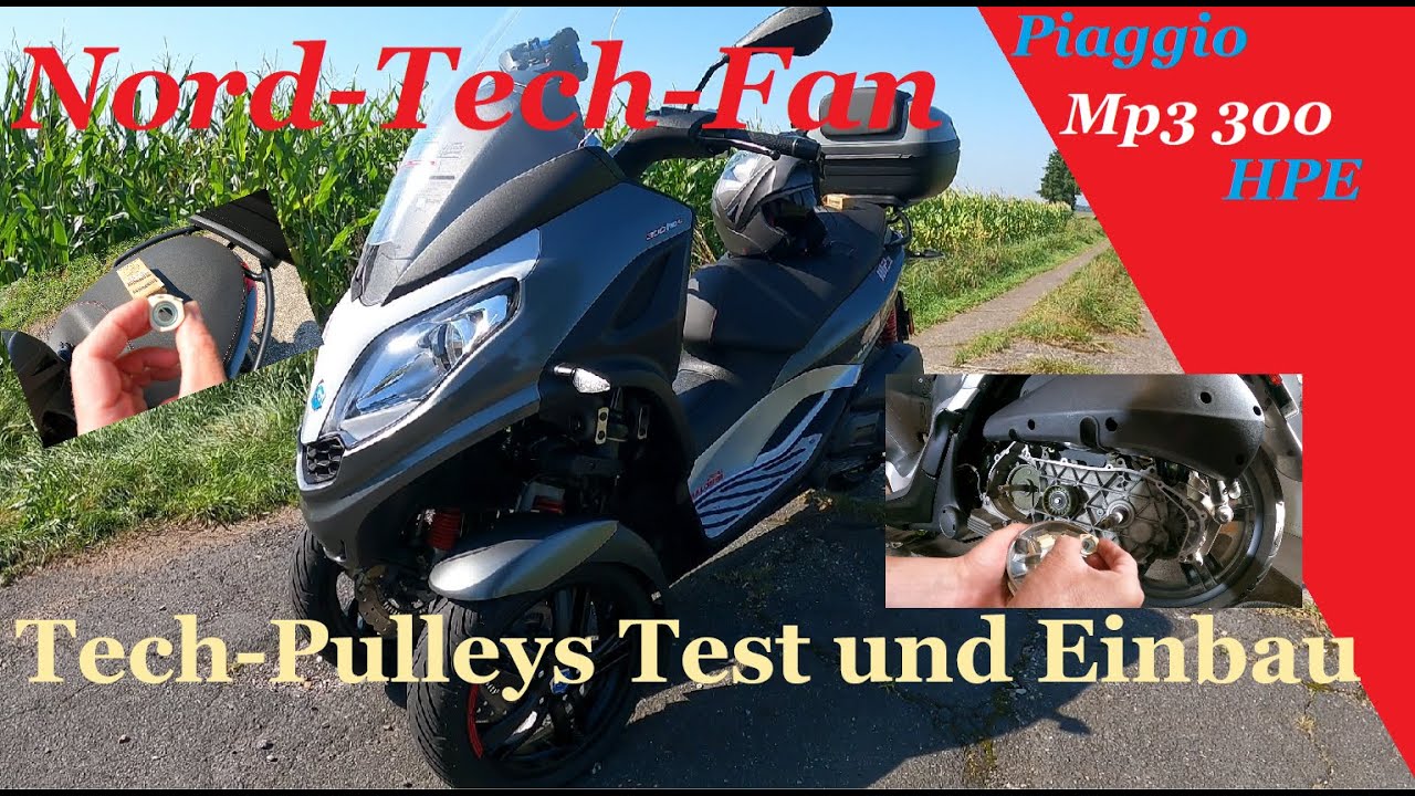Tech-Pulleys im Piaggio MP3. Was bringen sie? Einbau am Beispiel 300 HPE Sport