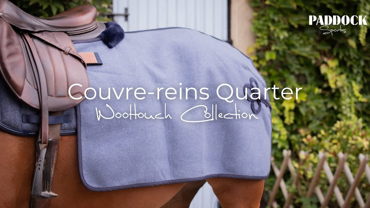 | COUVRE-REINS QUARTER WOOLTOUCH Bleu chiné 