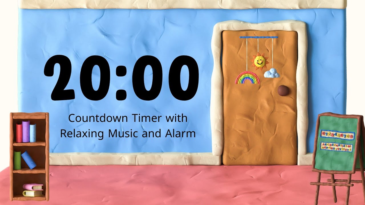 20 Minute Countdown Timer with Relaxing Music | 3D Timer