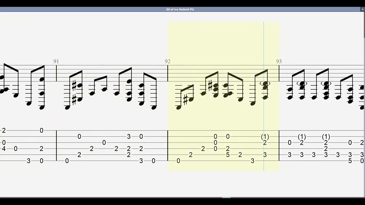 All of me (John Legend) guitar tab
