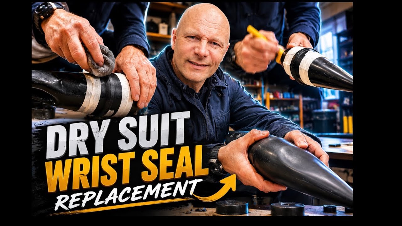 Dry suit- wrist seal replacement explained in 3 minutes, step by step