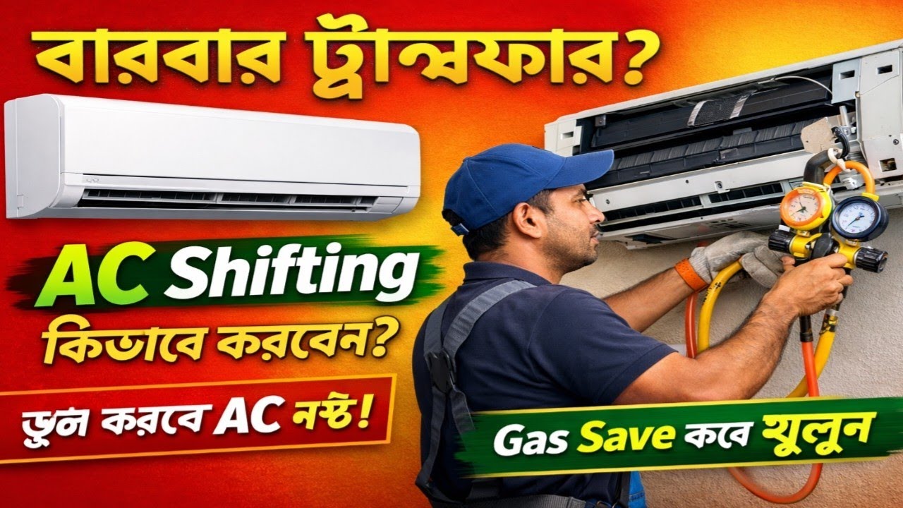 বারবার ট্রান্সফার? AC Shifting করার সঠিক নিয়ম | AC Uninstall & Reinstall Bangla Guide