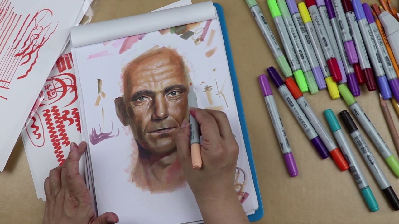 COPIC 麥克筆基礎筆法示範教學