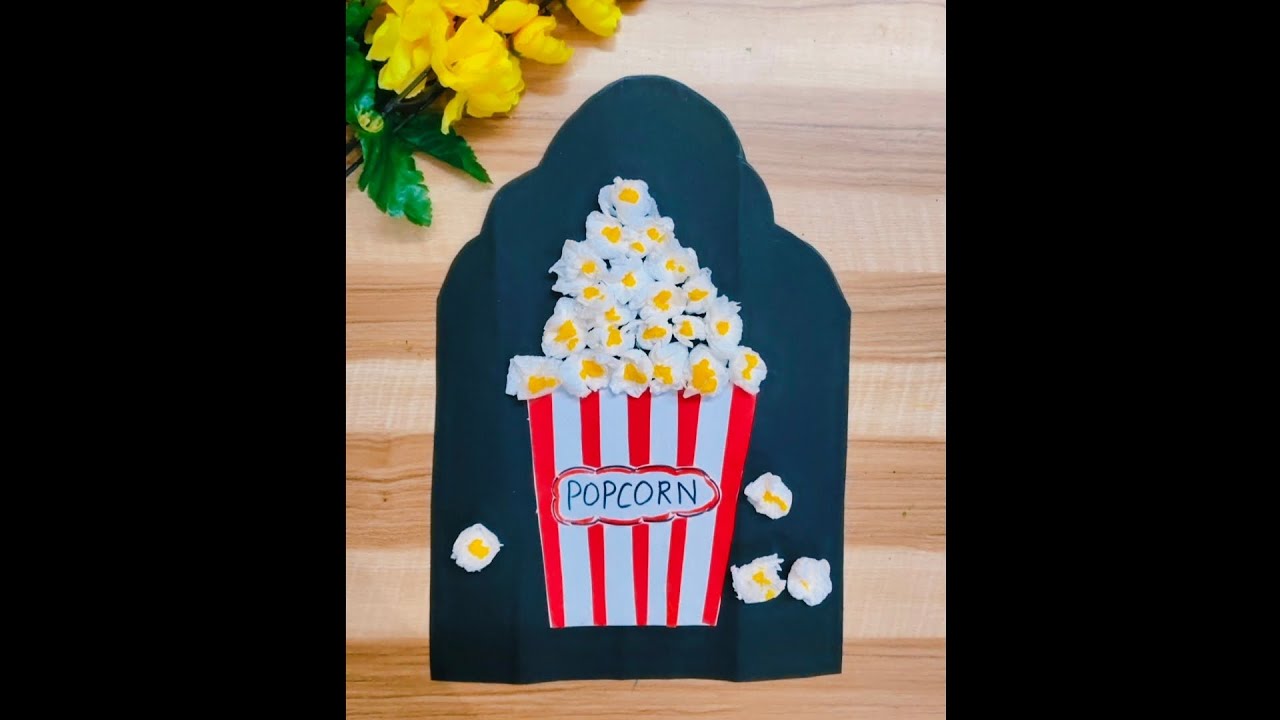 🍿Popcorn 🍿 Simple craft 🍿