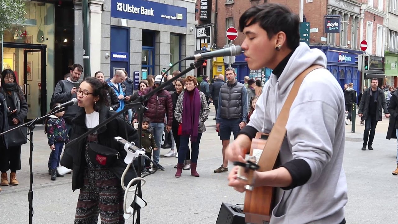 Jacob & Marlies Koopman Live Uncut Cover of Falling Slowly from Grafton Street Dublin