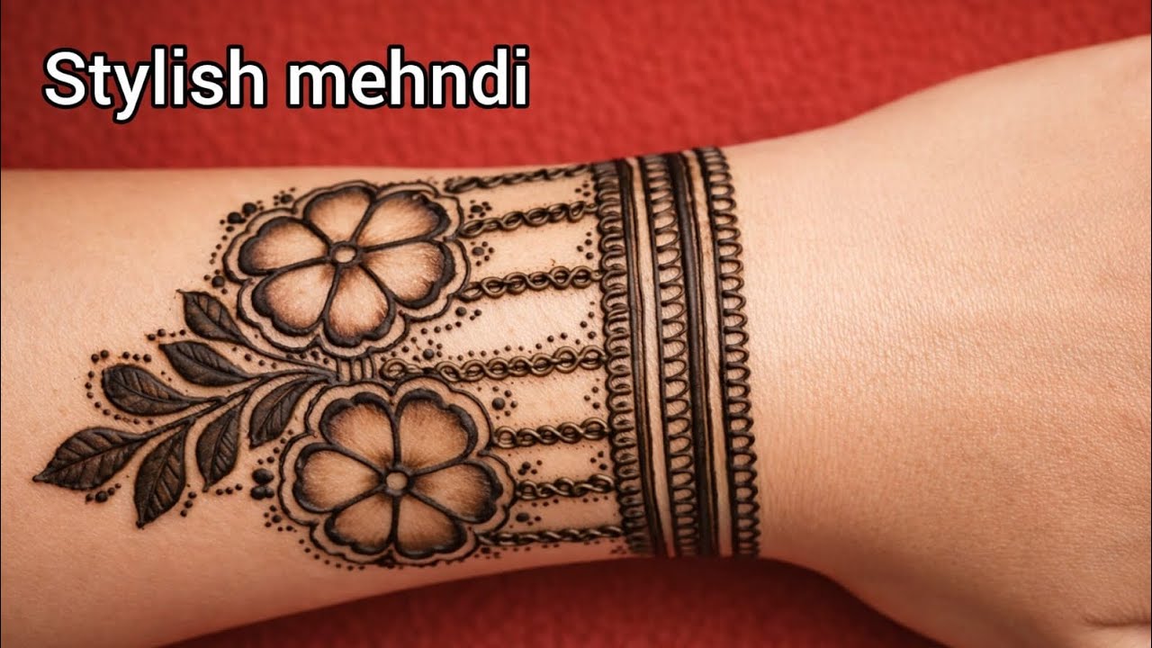 Easy Floral Bracelet Mehndi Designs For Back Hand | Simple Arabic Mehndi Designs | Stylish Mehndi 