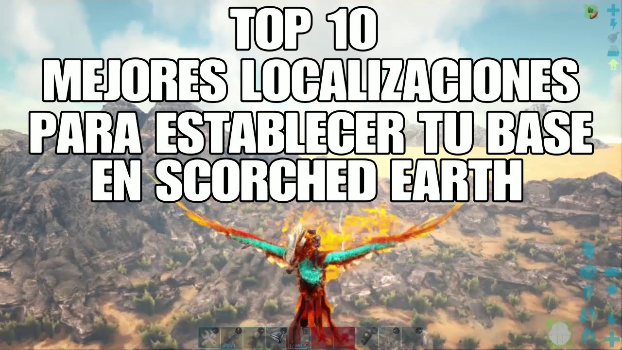 TOP 10 - MEJORES LUGARES PARA UNA BASE PVP EN SCORCHED EARTH - ARK