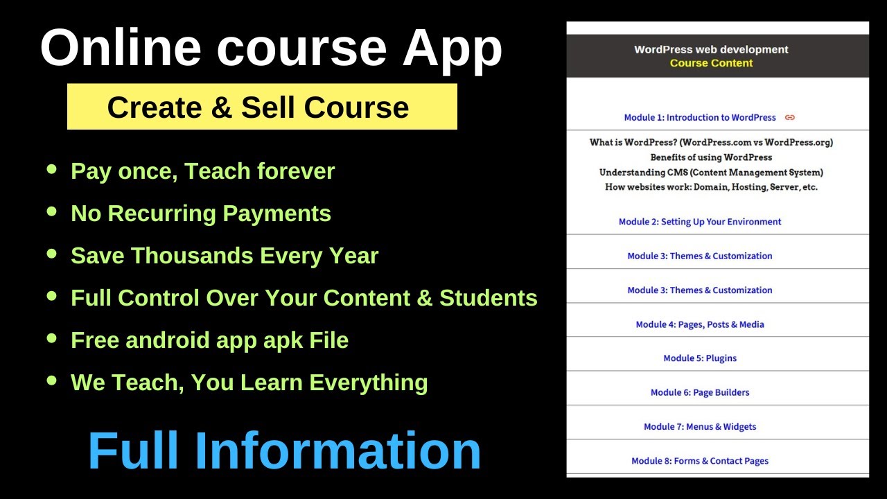 Best Online Courses Selling App | Sell Lifetime Access Courses with One-Time Payment | 2025 Guide