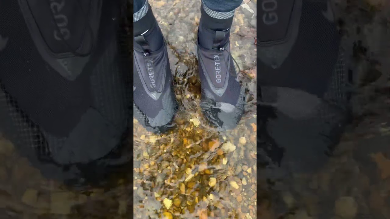 Nike mountain, fly Gortex testing out how waterproof they are