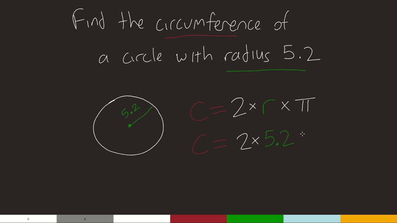 Find the Circumference of a Circle Given the Radius - Example 1 - Silent Algebra