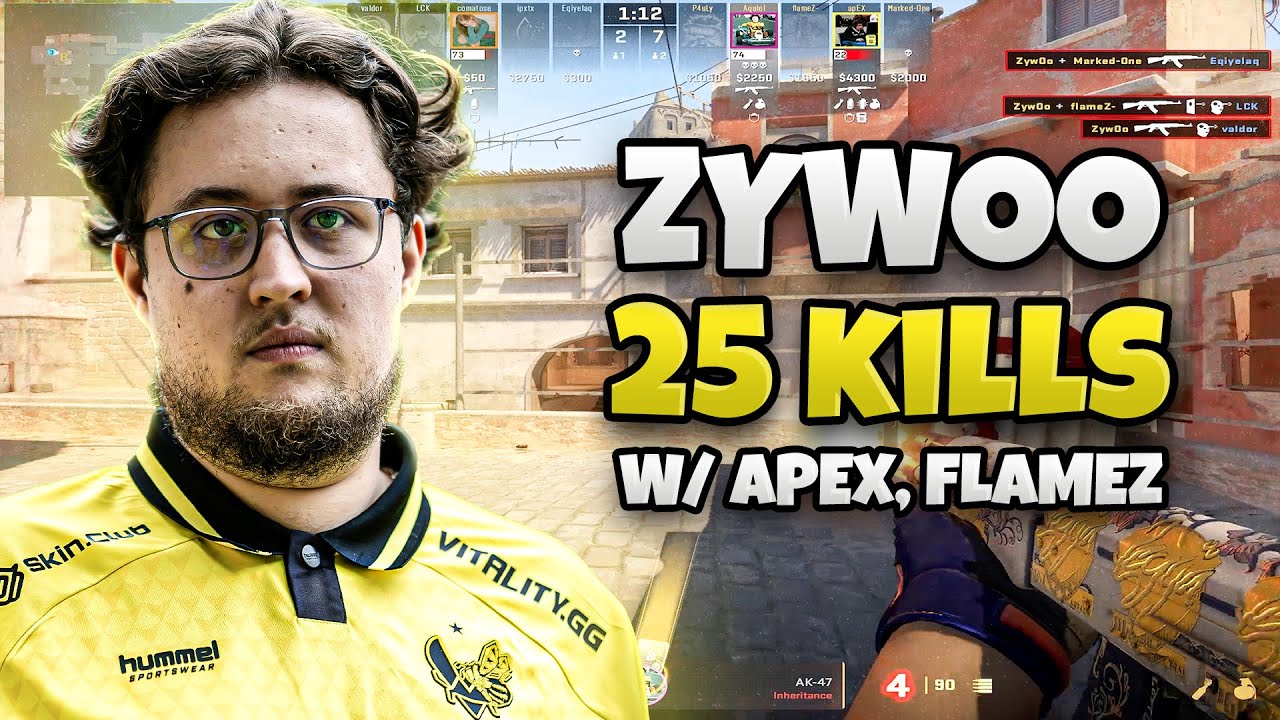 ZywOo Plays Faceit with apEX and flameZ - ZywOo POV with Voice Comms (Mirage)