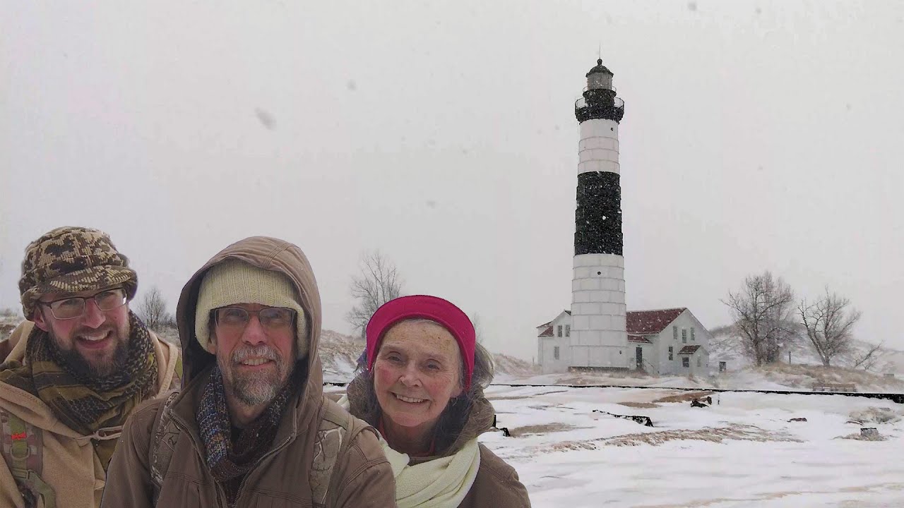 Hiking to Big Sable Point Lighthouse in a Snow Squall