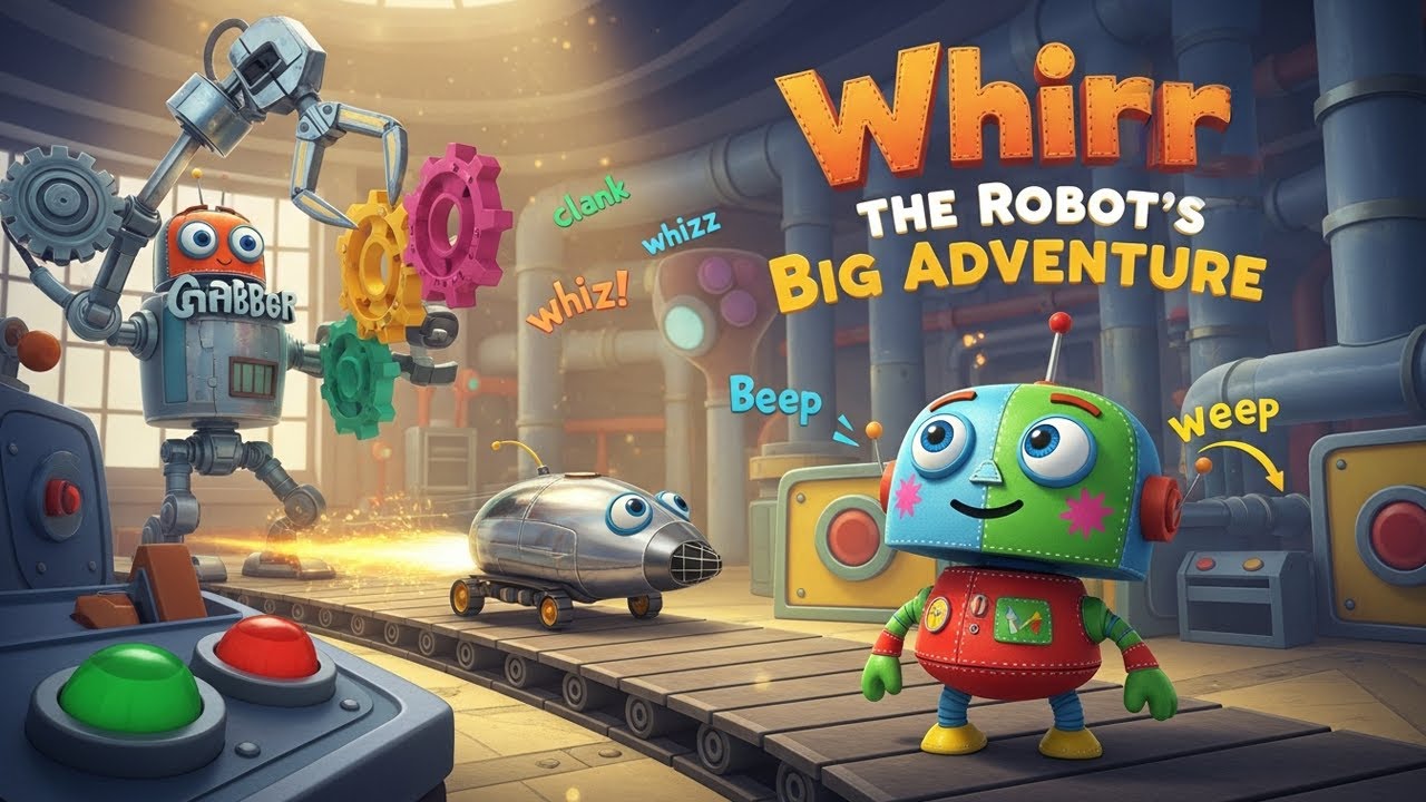 Whirr the Robot: Small Size, Big Adventure! A Lesson in Courage