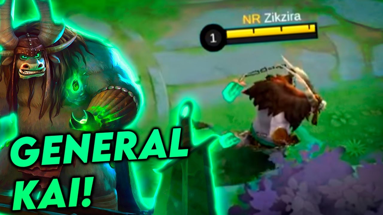 JOGANDO COM O GENERAL KAI, NOVA SKIN DO THAMUZ KUNG FU PANDA! | Mobile Legends
