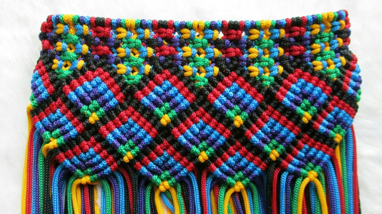 Tutorial Tas Tali Kur Motif Kipas Warna Warni (Part 1)