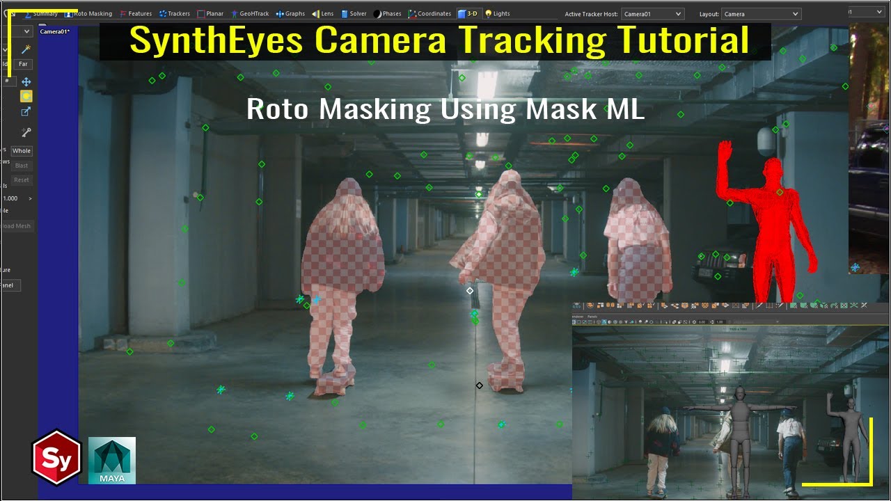 Camera Tracking Using RotoMask in Syntheyes | RotoMasking in Syntheyes