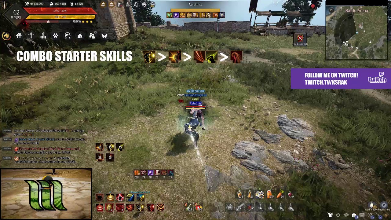 Black Desert Online - Striker Combos 30th August 2018