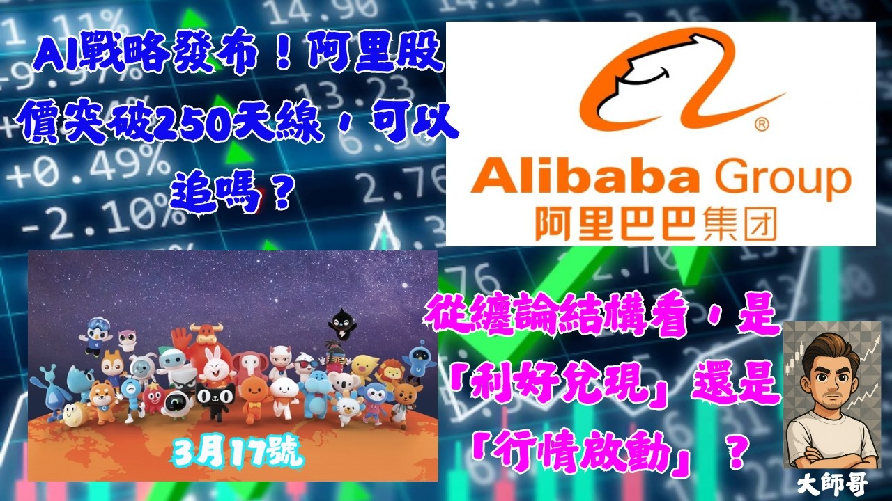 9988.hk + BABA.US - 阿里突破250天線，AI戰略點火，主力卻狂撤1.14億，是「結構性突破」還是「最後的煙花」？ 🌉📈🔬
