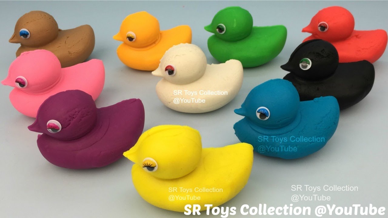 Play Doh Ducks Fun and Creative with Numbers Cutters