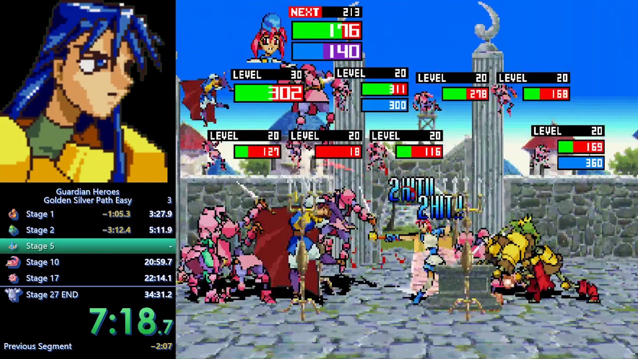 Guardian Heroes Sega Saturn Golden Silver Path Easy 