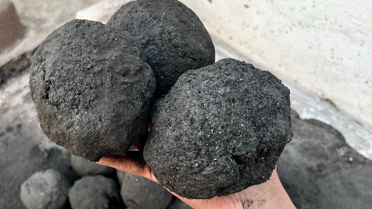 Pure Charcoal Balls Floor crumbling asmr super satisfying and relaxing asmr sounds 