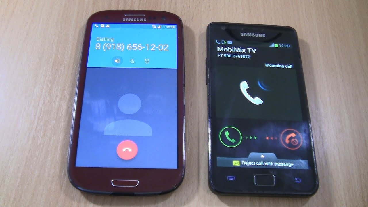 Samsung S2 android 4  Over the Horizon Incoming call &Samsung Galaxy S3  Android 6  Outgoing call