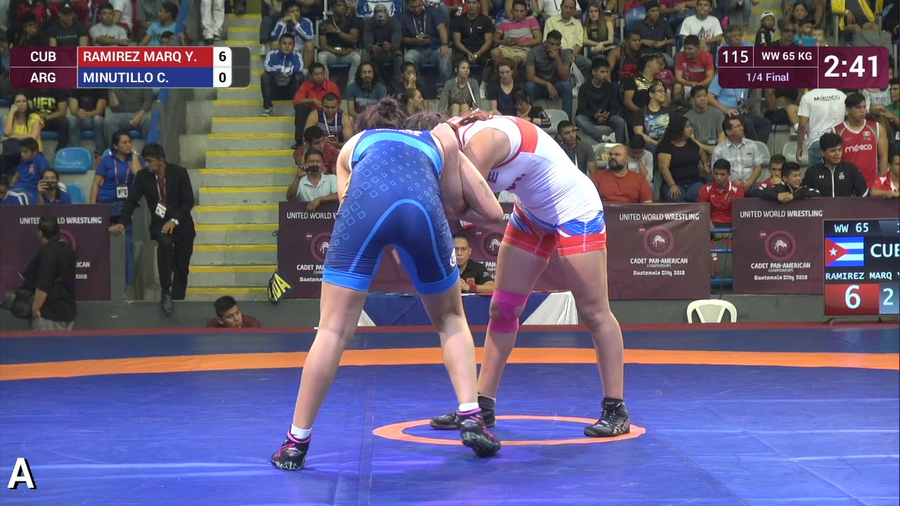 1/4 WW - 65 kg: Y. RAMIREZ MARQ (CUB) v. C. MINUTILLO (ARG)