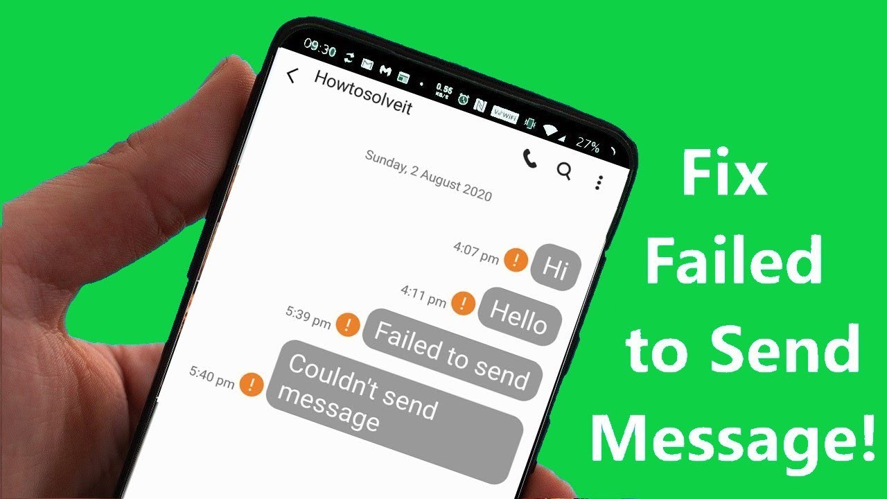 How to Fix Failed to Send Message in your Phone!