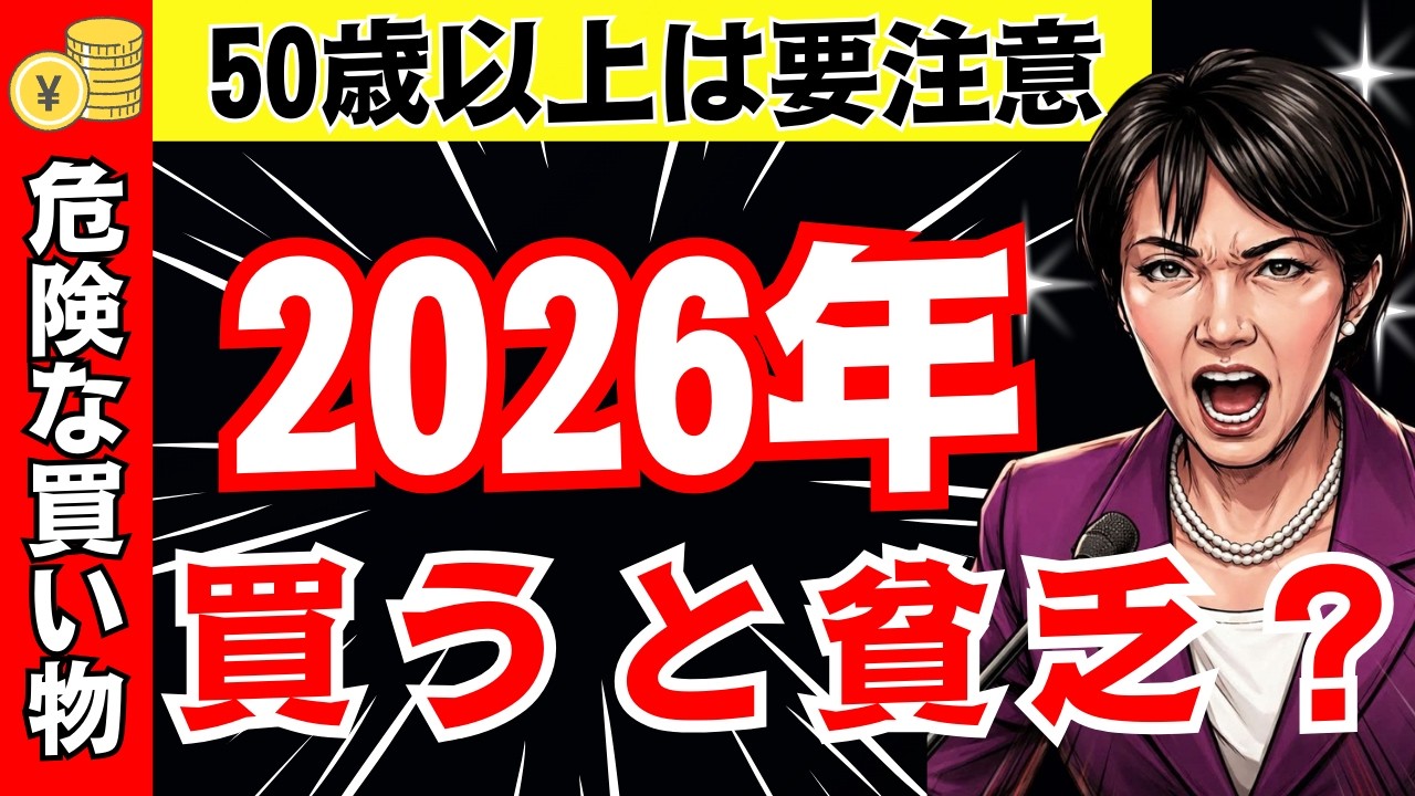 【2026年は危険信号】50代60代が“手を出した瞬間に後悔する”買い物9選！これは本当に要注意です