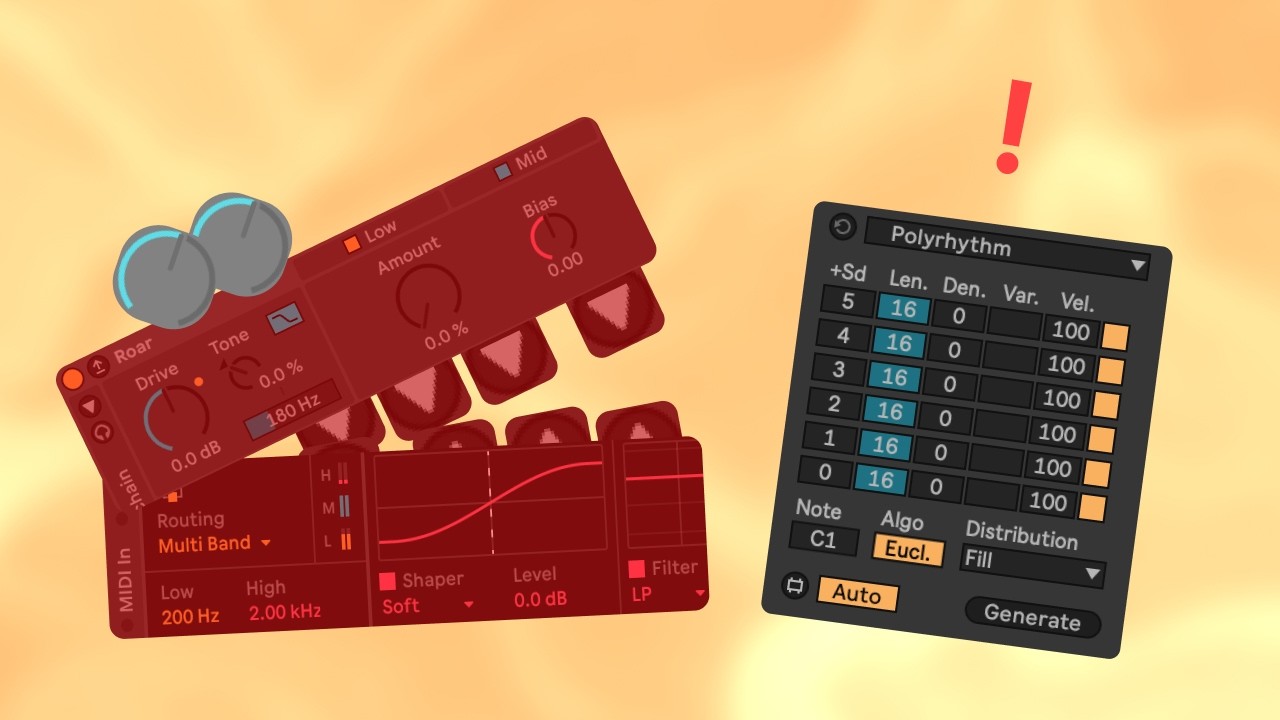 Ableton Roar gets weird when you feed it a polyrhythm