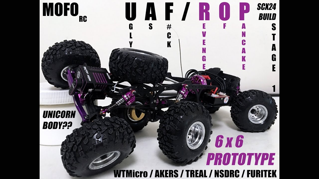 SCX24 MOFO RC UAF 6X6 CHASSIS / ROP BUILD: STAGE 1 - NYLON PORTALS, NSDRC, WT MICRO, TREAL, MAZZ